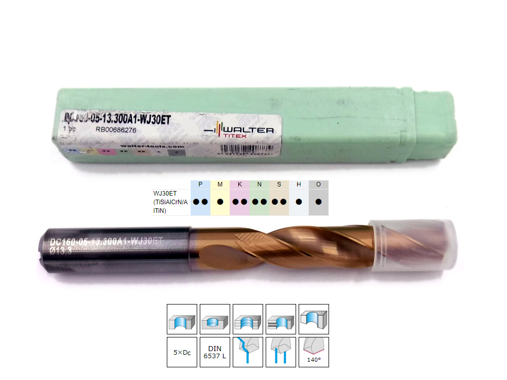 5倍徑25毫米外冷整體合金鉆頭DC160